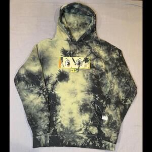 Hypland Hunter x Hunter Sweater Mens Sz S Gon Freecss Anime Hoodie Green Tie Dye